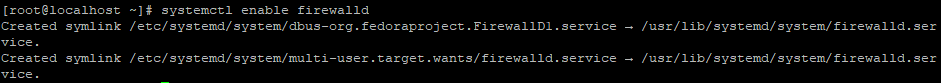 output of systemctl enable firewalld